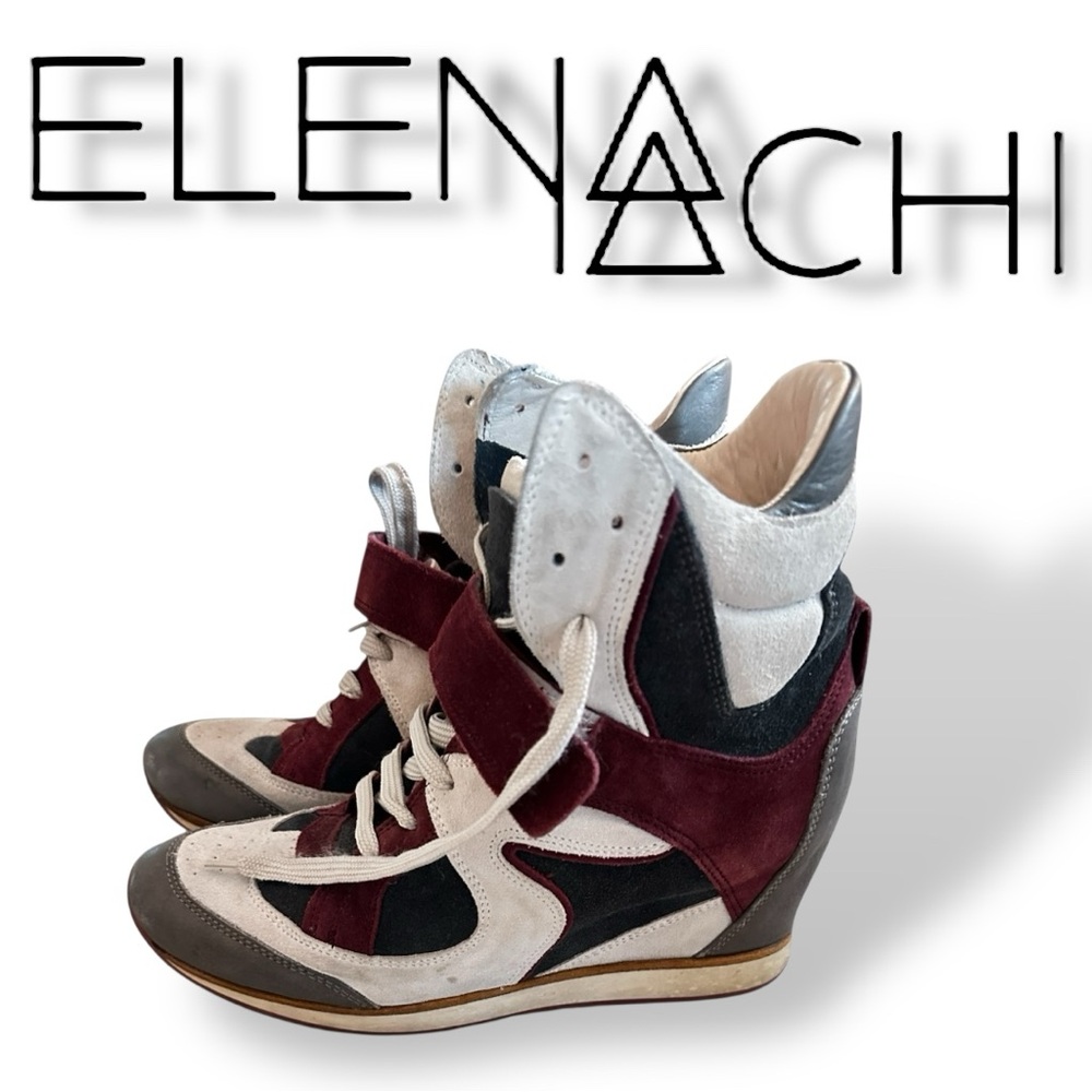 Elena Iachi Martha 2 Sneakers with Hidden Wedge Heel EUC